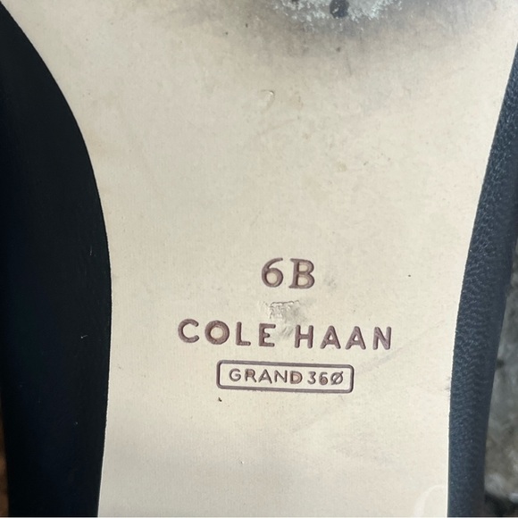 Cole Haan Viola Skimmer Pointed Toe Black Leather Loafers Size 6 - Picture 10 of 12
